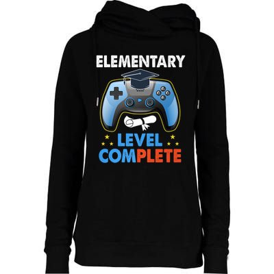 Kindergarten Level Complete Graduation Class Gamer Womens Funnel Neck Pullover Hood