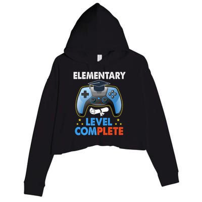 Kindergarten Level Complete Graduation Class Gamer Crop Fleece Hoodie