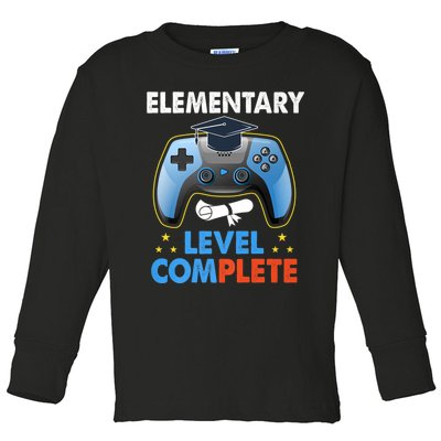 Kindergarten Level Complete Graduation Class Gamer Toddler Long Sleeve Shirt