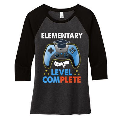 Kindergarten Level Complete Graduation Class Gamer Women's Tri-Blend 3/4-Sleeve Raglan Shirt