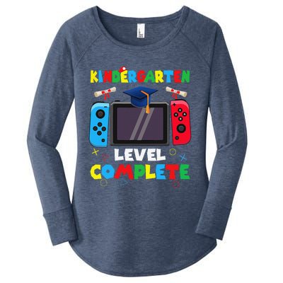 Kindergarten Level Complete Graduation Class 2024 Gamer Women's Perfect Tri Tunic Long Sleeve Shirt