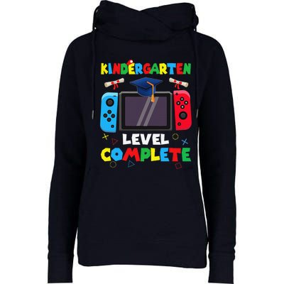 Kindergarten Level Complete Graduation Class 2024 Gamer Womens Funnel Neck Pullover Hood