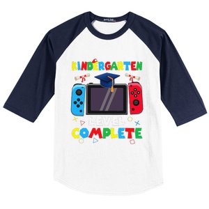 Kindergarten Level Complete Graduation Class 2024 Gamer Baseball Sleeve Shirt