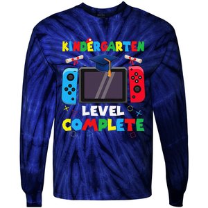 Kindergarten Level Complete Graduation Class 2024 Gamer Tie-Dye Long Sleeve Shirt