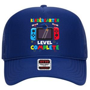 Kindergarten Level Complete Graduation Class 2024 Gamer High Crown Mesh Back Trucker Hat