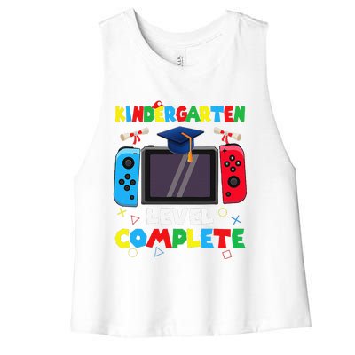 Kindergarten Level Complete Graduation Class 2024 Gamer Women's Racerback Cropped Tank