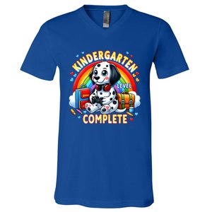 Kindergarten Level Complete Goodbye School Hello Summer Funny Gift V-Neck T-Shirt