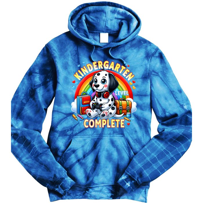 Kindergarten Level Complete Goodbye School Hello Summer Funny Gift Tie Dye Hoodie