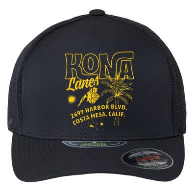 Kona Lanes Costa Mesa Ca Vintage Bowling Alley Flexfit Unipanel Trucker Cap