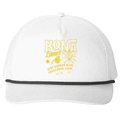 Kona Lanes Costa Mesa Ca Vintage Bowling Alley Snapback Five-Panel Rope Hat