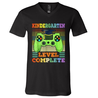 Kindergarten Level Complete Graduation Class Gamer V-Neck T-Shirt