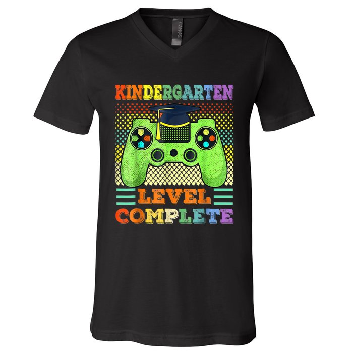 Kindergarten Level Complete Graduation Class Gamer V-Neck T-Shirt