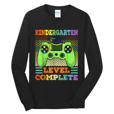 Kindergarten Level Complete Graduation Class Gamer Tall Long Sleeve T-Shirt