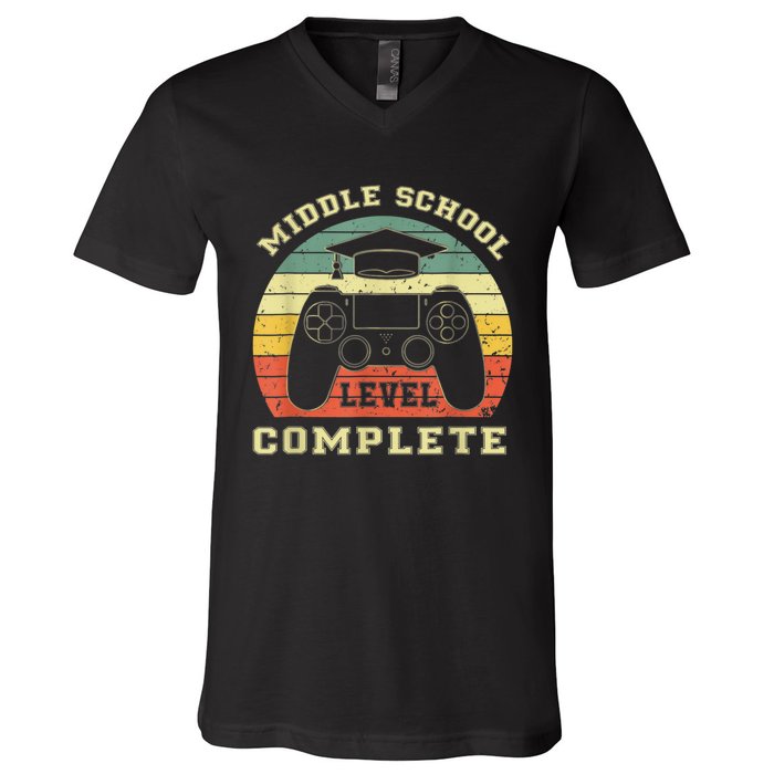 Kindergarten Level Complete Graduation Class Gamer V-Neck T-Shirt