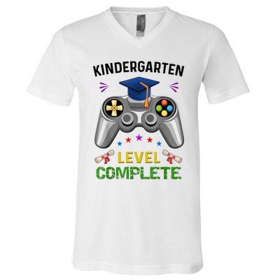 Kindergarten Level Complete Graduation Class Gamer V-Neck T-Shirt