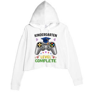 Kindergarten Level Complete Graduation Class Gamer Crop Fleece Hoodie