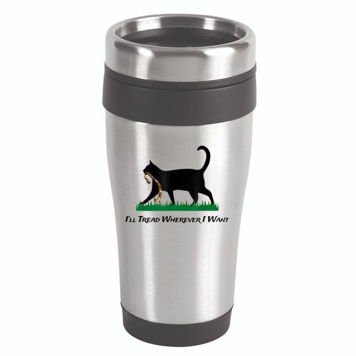 Kamala Lady Cat 2024 ILl Tread Wherever I Want 16oz Travel Tumbler