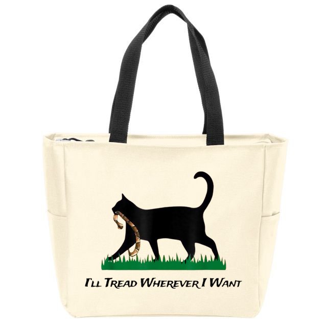 Kamala Lady Cat 2024 ILl Tread Wherever I Want Zip Tote Bag
