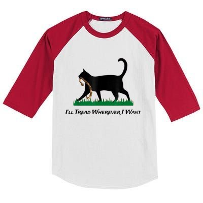 Kamala Lady Cat 2024 ILl Tread Wherever I Want Kids Colorblock Raglan Jersey