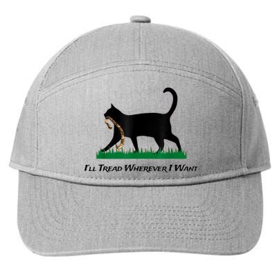 Kamala Lady Cat 2024 ILl Tread Wherever I Want 7-Panel Snapback Hat