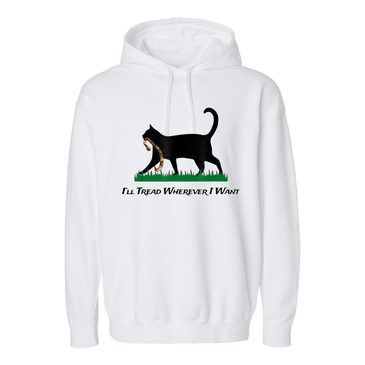 Kamala Lady Cat 2024 ILl Tread Wherever I Want Garment-Dyed Fleece Hoodie