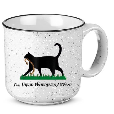 Kamala Lady Cat 2024 ILl Tread Wherever I Want 15oz Campfire Ceramic Mug