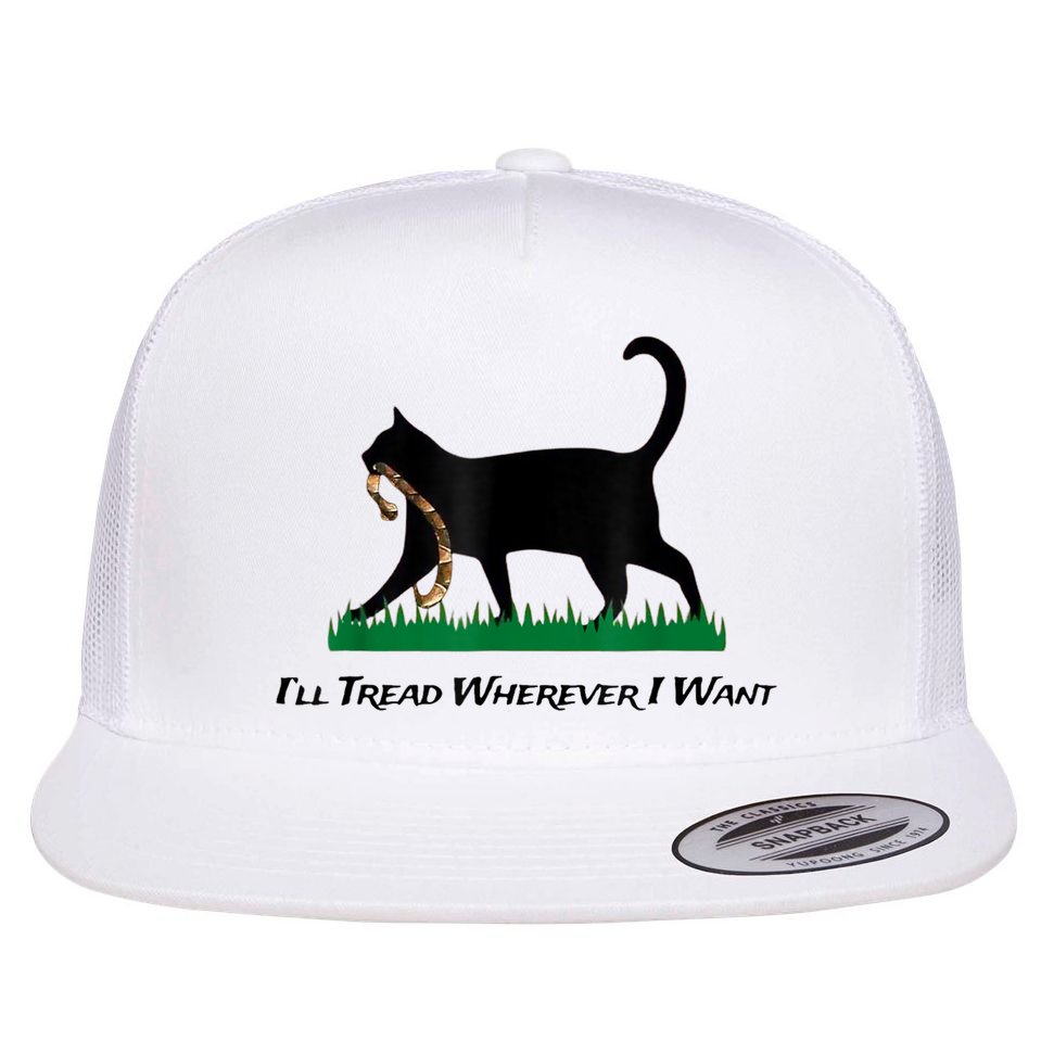 Kamala Lady Cat 2024 ILl Tread Wherever I Want Flat Bill Trucker Hat