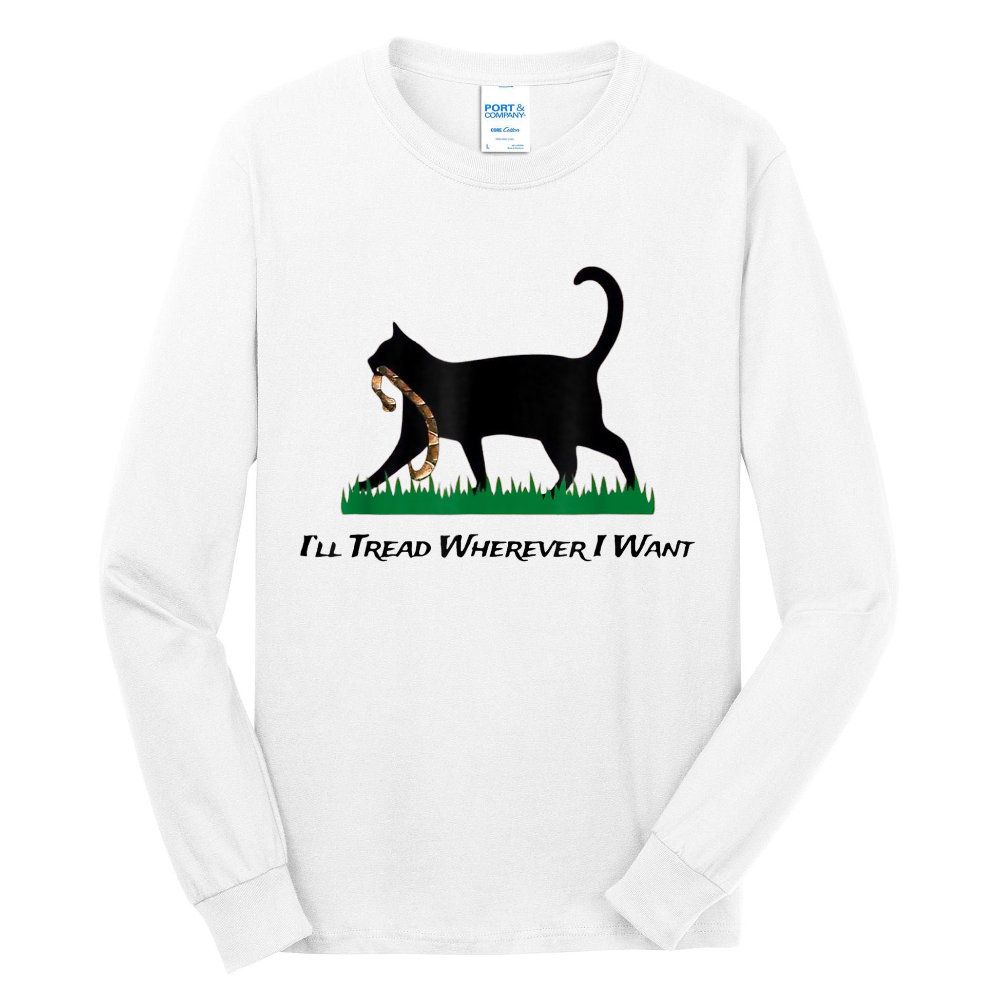 Kamala Lady Cat 2024 ILl Tread Wherever I Want Tall Long Sleeve T-Shirt
