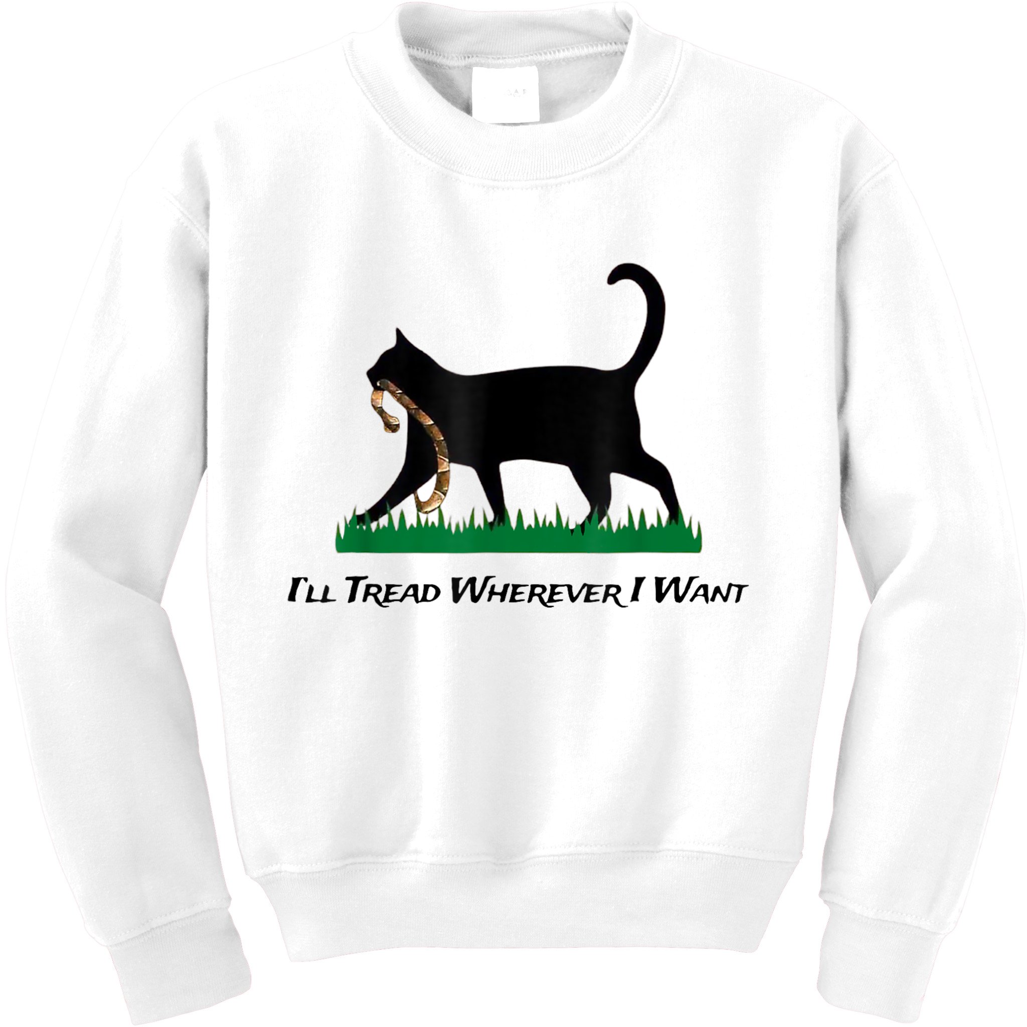 Kamala Lady Cat 2024 ILl Tread Wherever I Want Kids Sweatshirt