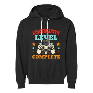 Kindergarten Level Complete Graduation Gamer Garment-Dyed Fleece Hoodie