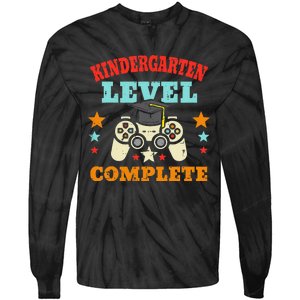 Kindergarten Level Complete Graduation Gamer Tie-Dye Long Sleeve Shirt