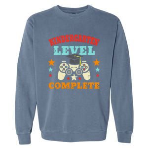 Kindergarten Level Complete Graduation Gamer Garment-Dyed Sweatshirt