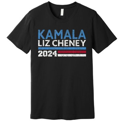 Kamala Liz Cheney 2024 Vintage Design Premium T-Shirt