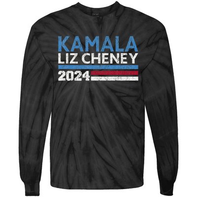 Kamala Liz Cheney 2024 Vintage Design Tie-Dye Long Sleeve Shirt