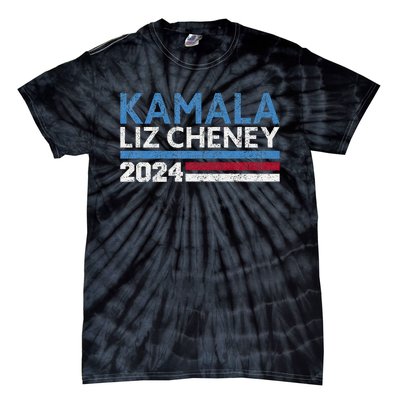 Kamala Liz Cheney 2024 Vintage Design Tie-Dye T-Shirt