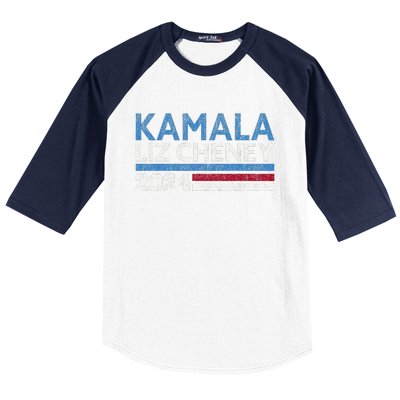 Kamala Liz Cheney 2024 Vintage Design Baseball Sleeve Shirt