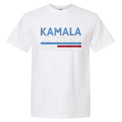 Kamala Liz Cheney 2024 Vintage Design Garment-Dyed Heavyweight T-Shirt