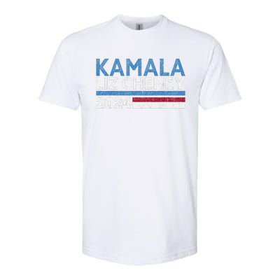 Kamala Liz Cheney 2024 Vintage Design Softstyle CVC T-Shirt