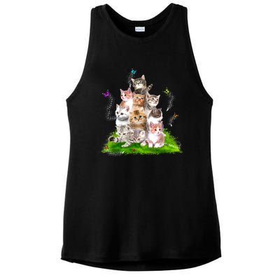 Kitten Lover Cat Lover Cute Cat Ladies PosiCharge Tri-Blend Wicking Tank