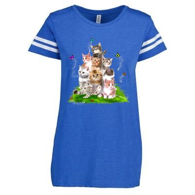 Kitten Lover Cat Lover Cute Cat Enza Ladies Jersey Football T-Shirt