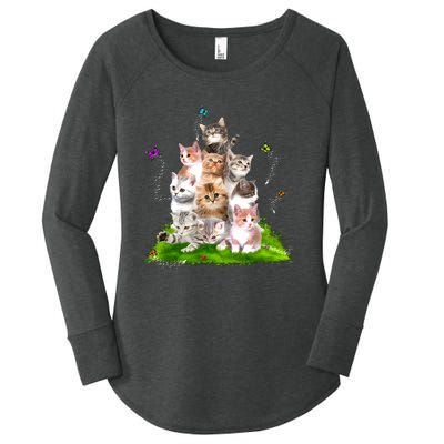 Kitten Lover Cat Lover Cute Cat Cat Owner Cute Kittens Women's Perfect Tri Tunic Long Sleeve Shirt