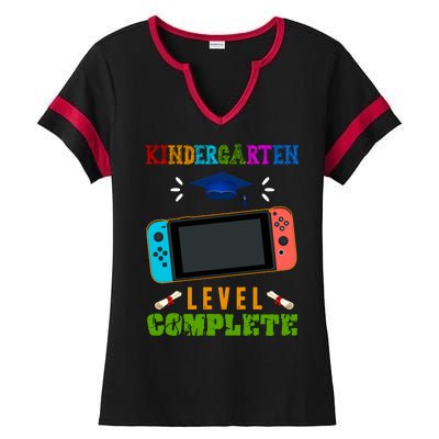 Kindergarten Level Complete Video Game Ladies Halftime Notch Neck Tee