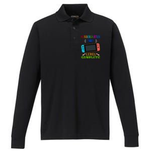 Kindergarten Level Complete Video Game Performance Long Sleeve Polo