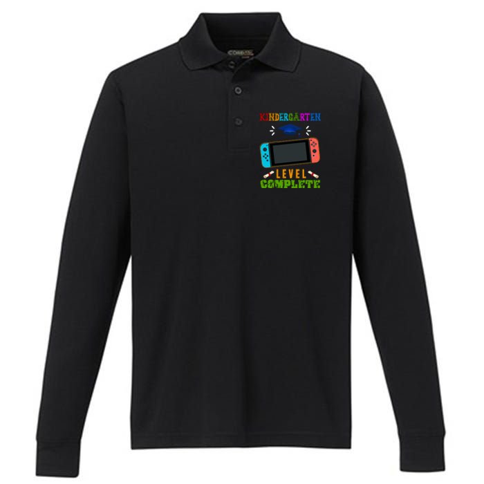 Kindergarten Level Complete Video Game Performance Long Sleeve Polo