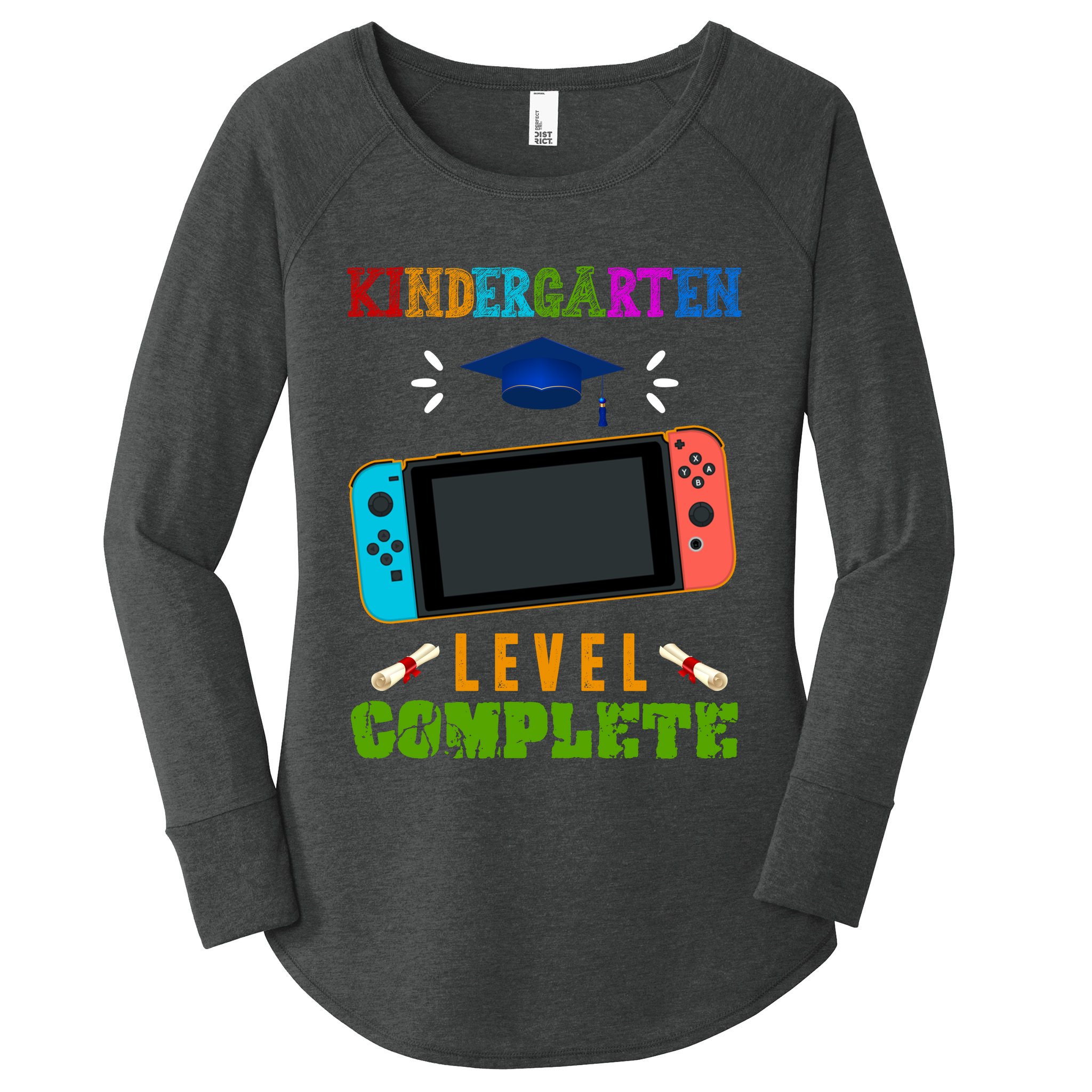 Kindergarten Level Complete Video Game Women's Perfect Tri Tunic Long Sleeve Shirt