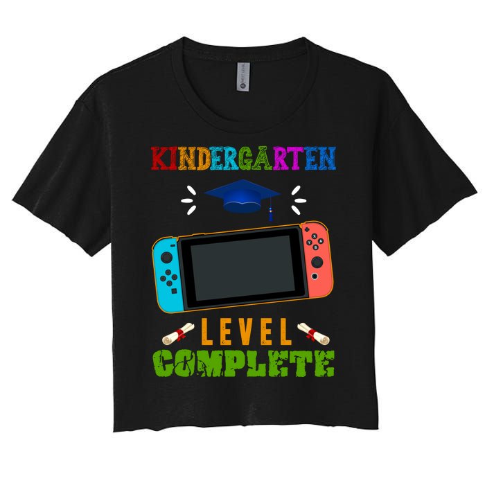 Kindergarten Level Complete Video Game Women's Crop Top Tee