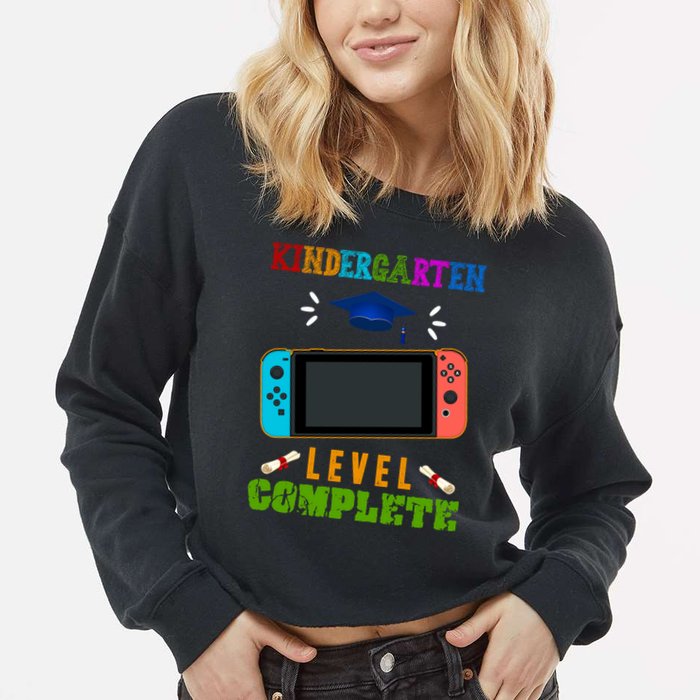 Kindergarten Level Complete Video Game Cropped Pullover Crew