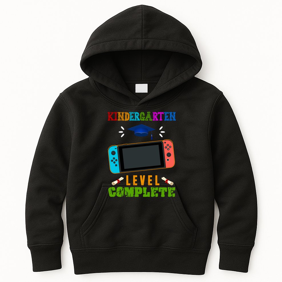 Kindergarten Level Complete Video Game Kids Hoodie