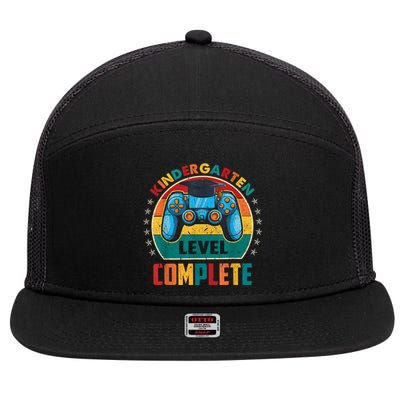 Kindergarten Level Complete Graduation Class Gamer Boy 7 Panel Mesh Trucker Snapback Hat