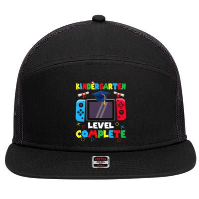 Kindergarten Level Complete Graduation Class 2024 Gamer 7 Panel Mesh Trucker Snapback Hat